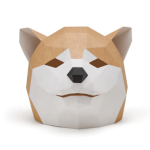 3Д маска из бумаги "Шиба-Ину"