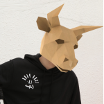 3Д маска из бумаги "Бык"