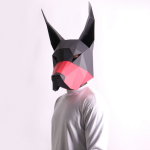 3Д маска из бумаги "Доберман"